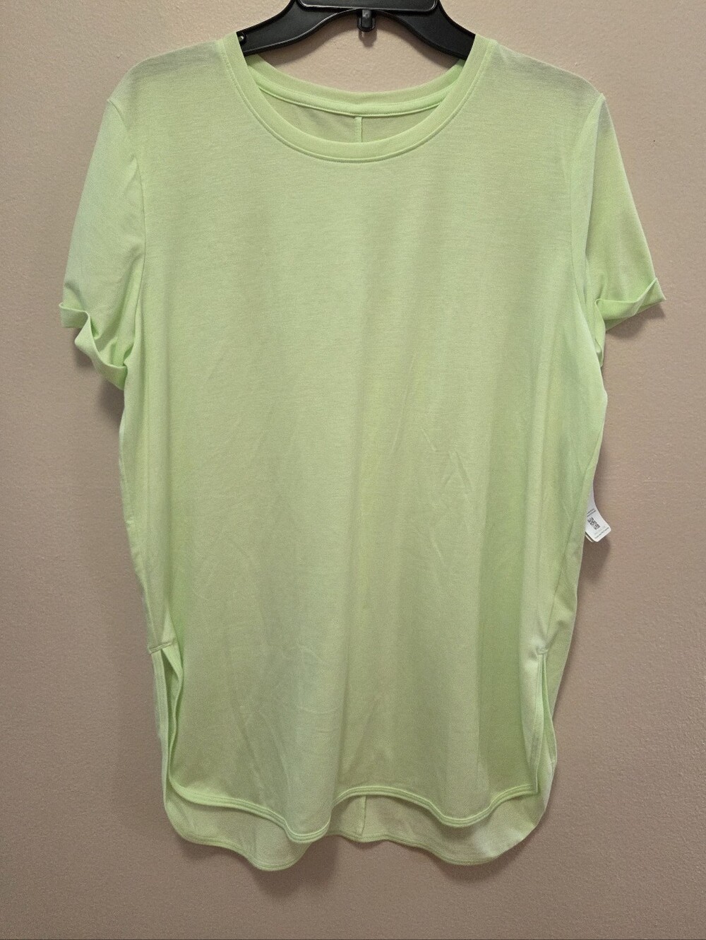 Light Lime Short Sleeve Crewneck Active Top